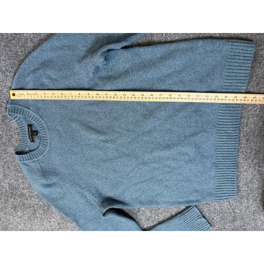 Banana Republic Sweater Mens M Blue Long Sleeve Crew Neck Cotton Knit Pullover